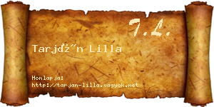 Tarján Lilla névjegykártya